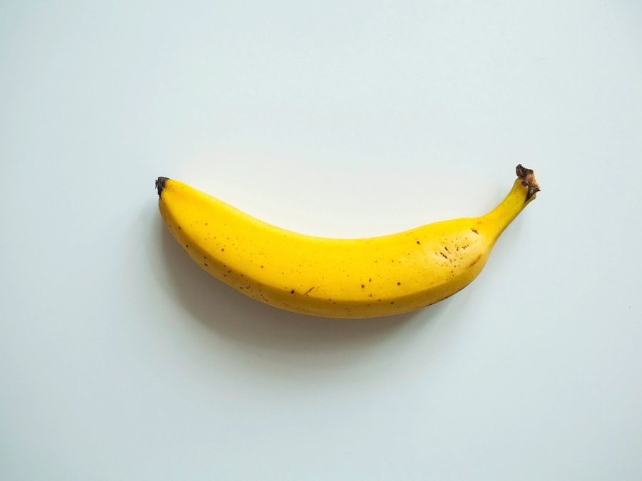 Banana prepared for a baby