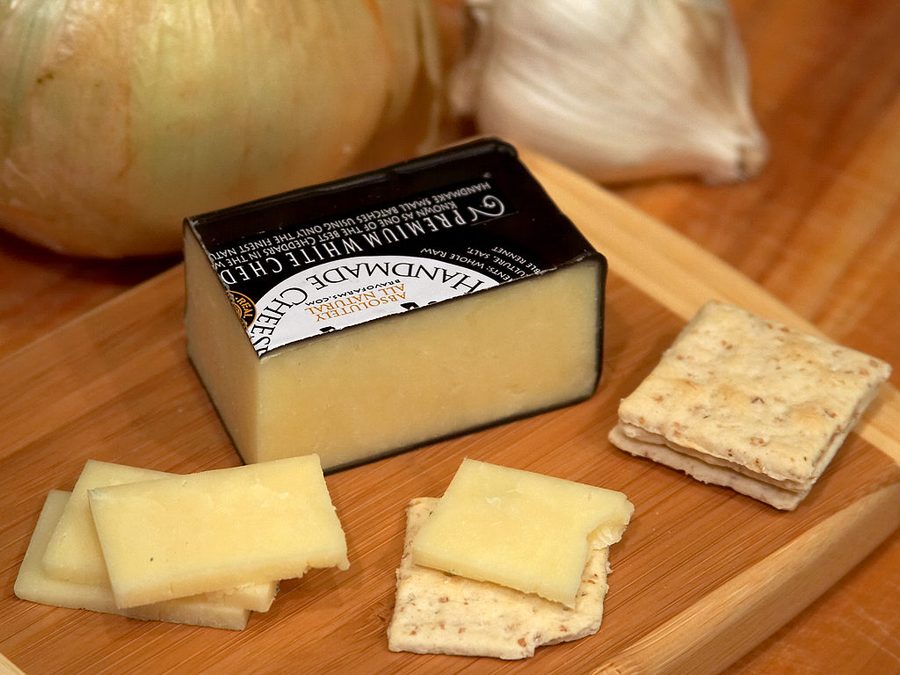 Cheddar prepared for a baby