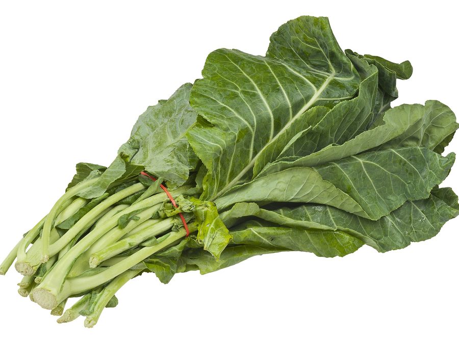 Collard greens prepared for a baby