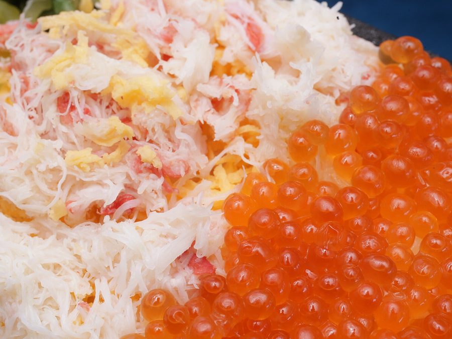 Crab prepared for a baby