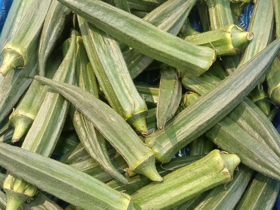 Okra prepared for a baby