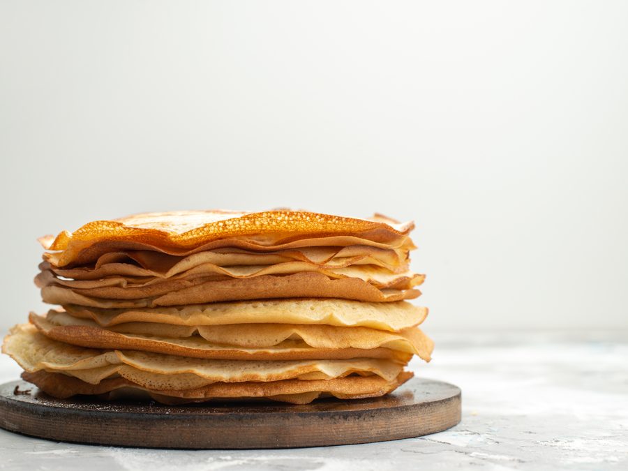 Pancake prepared for a baby