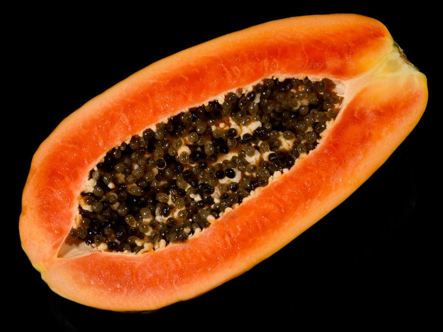 Papaya prepared for a baby