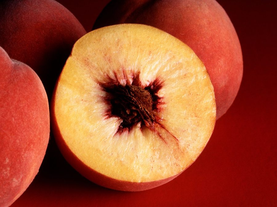 Peach prepared for a baby