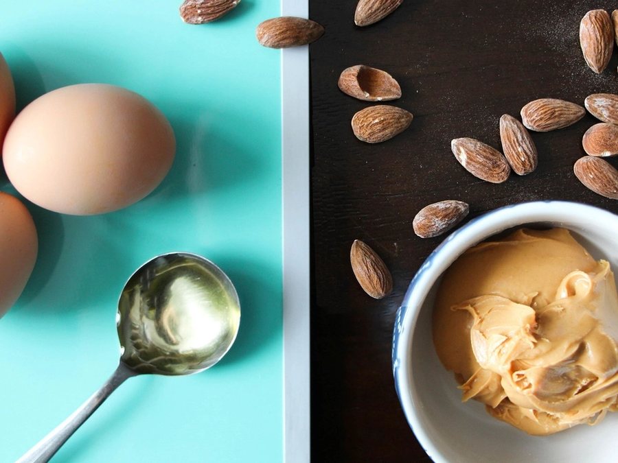 Peanut butter prepared for a baby