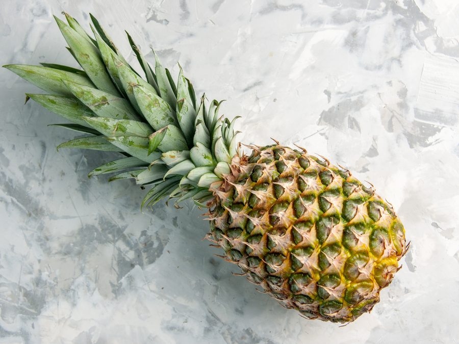 Pineapple prepared for a baby