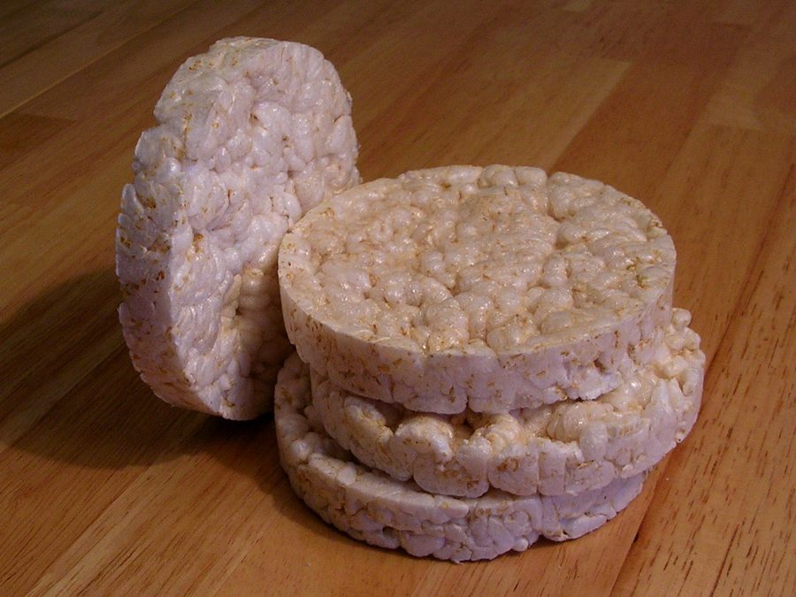 Rice cake prepared for a baby