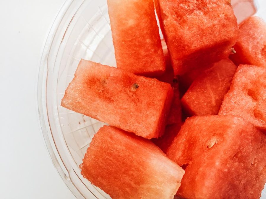 Watermelon prepared for a baby