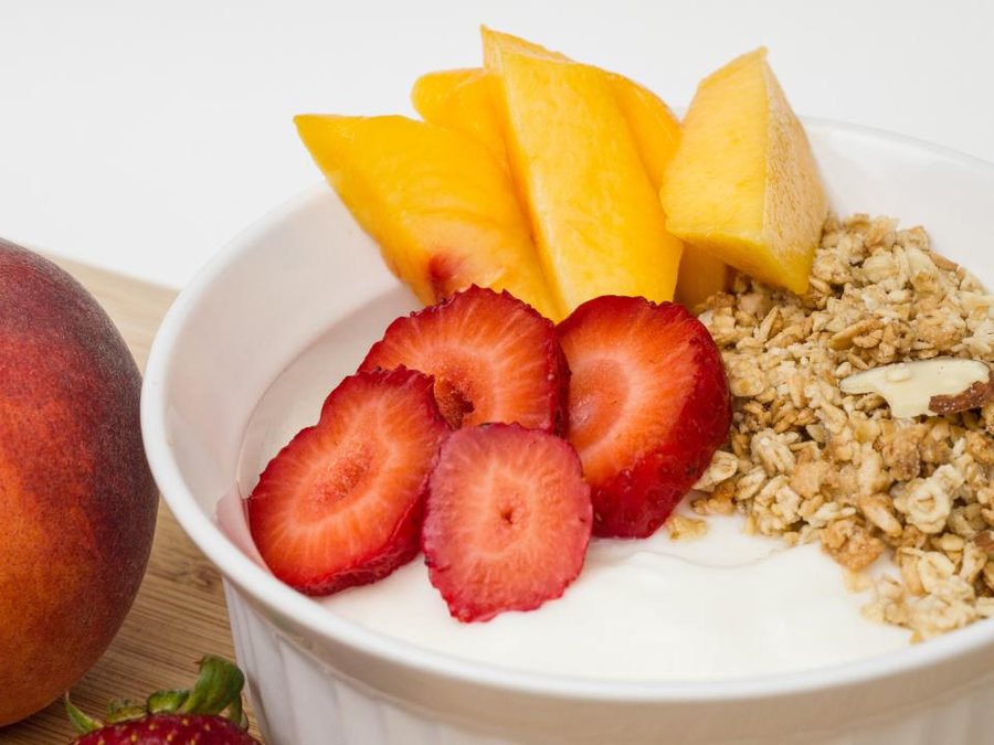 Yogurt prepared for a baby